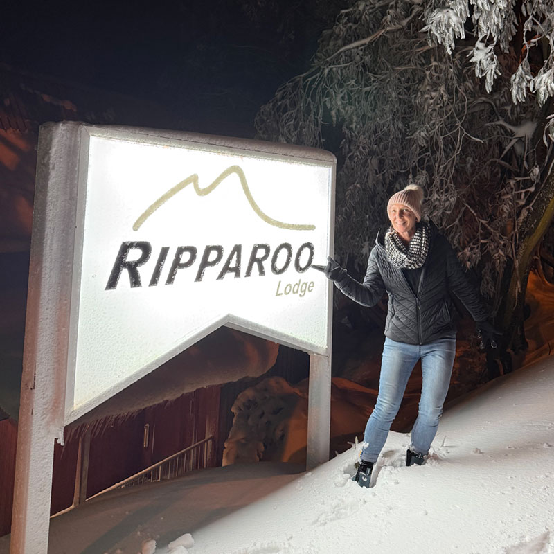 You can ski in and ski out at Ripparoo Lodge Falls Creek
